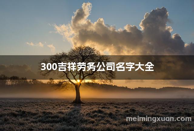 300吉祥劳务公司名字大全