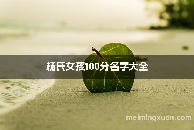 杨氏女孩100分名字大全