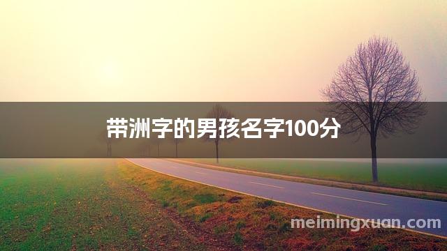 带洲字的男孩名字100分