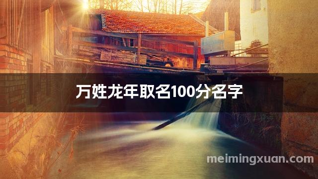 万姓龙年取名100分名字