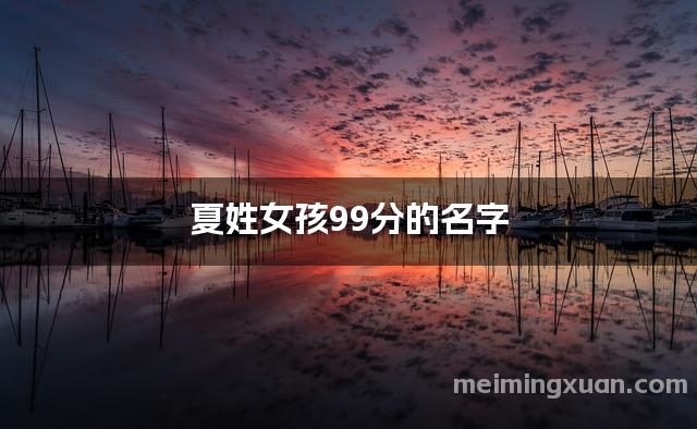 夏姓女孩99分的名字