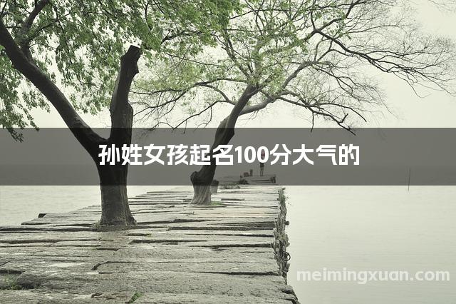 孙姓女孩起名100分大气的