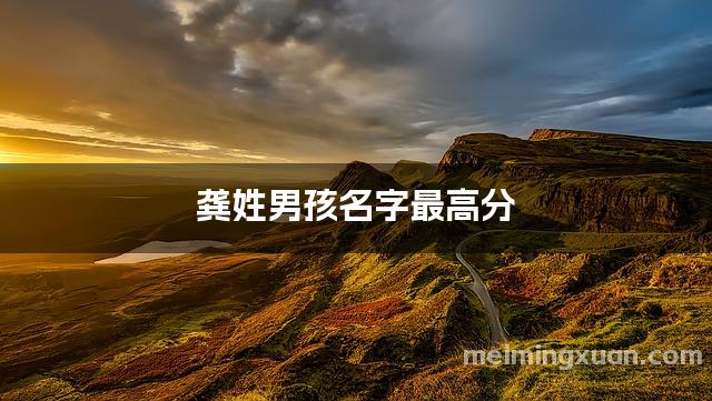 龚姓男孩名字最高分