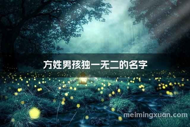 方姓男孩独一无二的名字