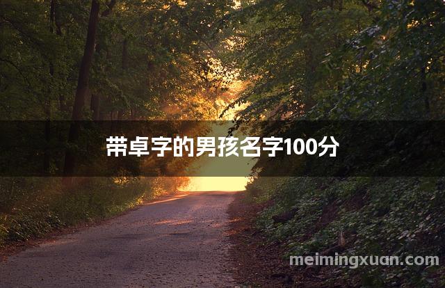 带卓字的男孩名字100分