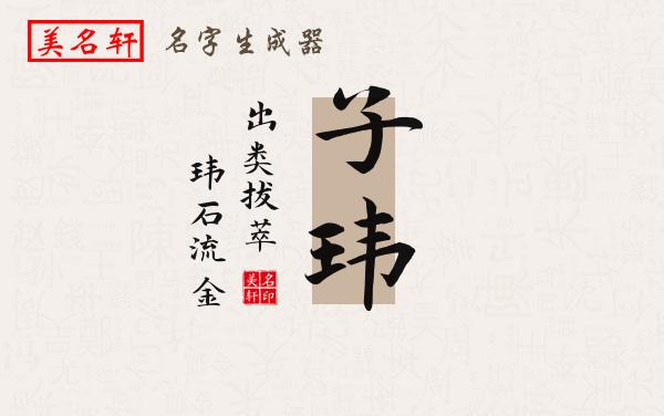 子玮名字的寓意