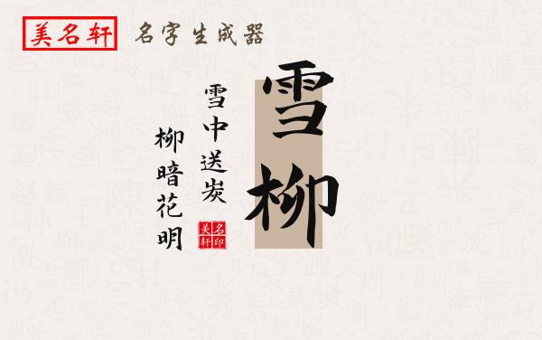 雪柳名字的寓意