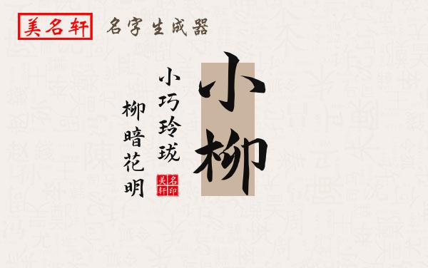 小柳名字的寓意