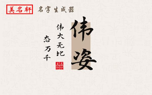伟姿名字的寓意