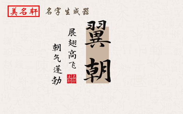 翼朝名字的寓意