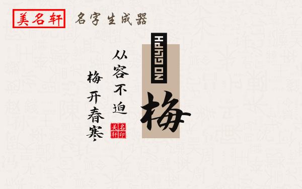 祎梅名字的寓意