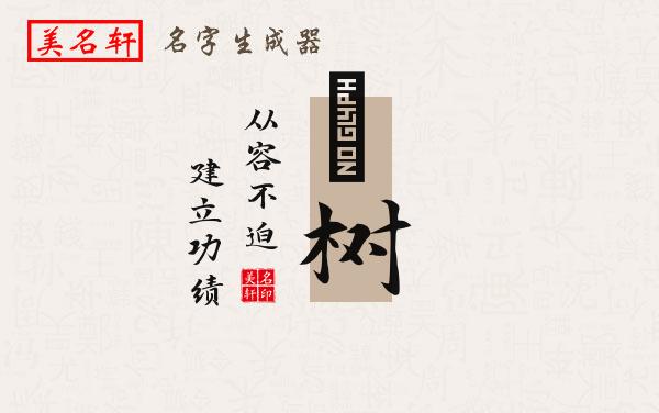 祎树名字的寓意